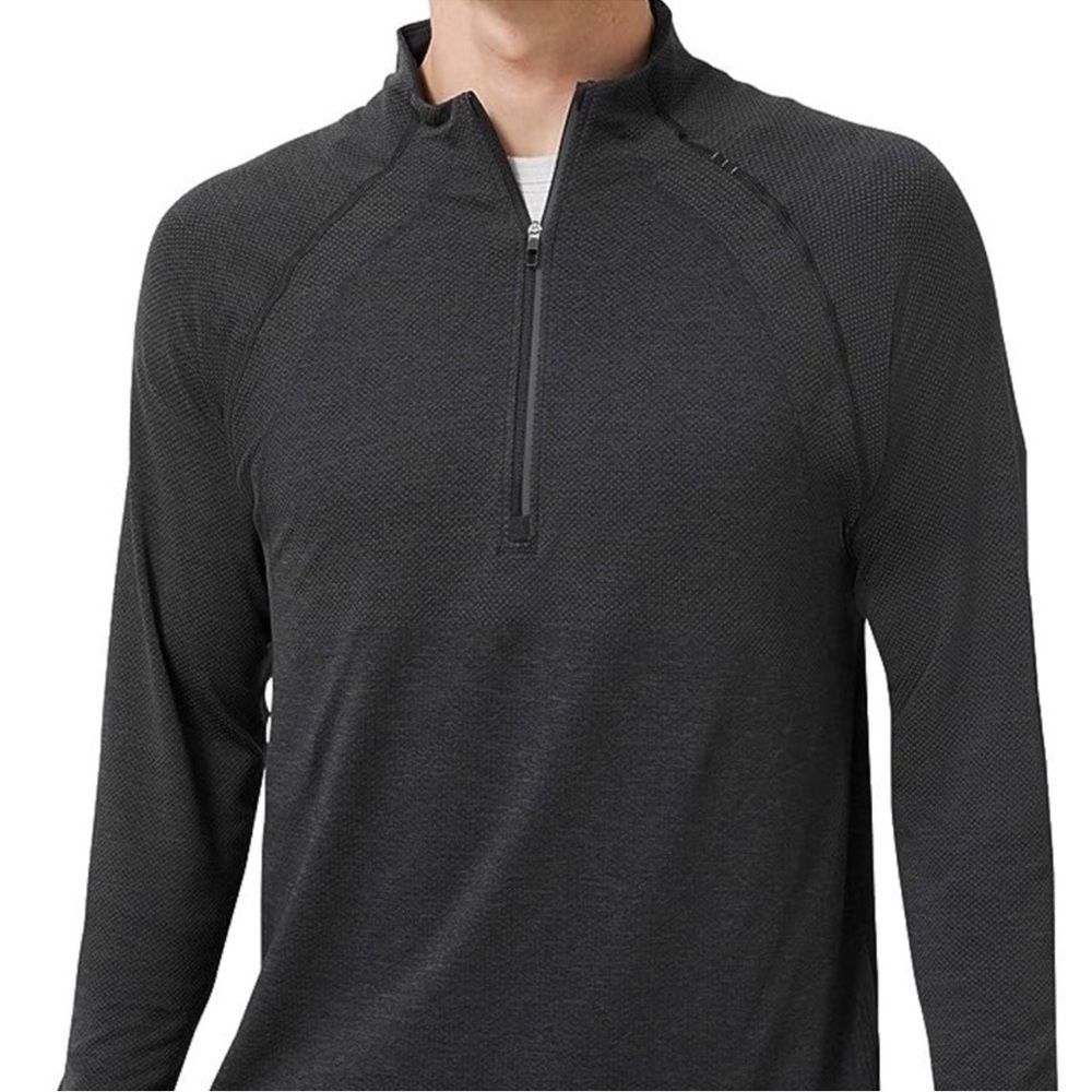 Lululemon men's metal mesh vent breathable long shirt  + lululemon shopping bag